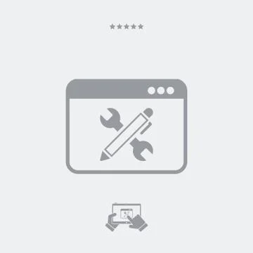 Design software flat icon Stock Illustration