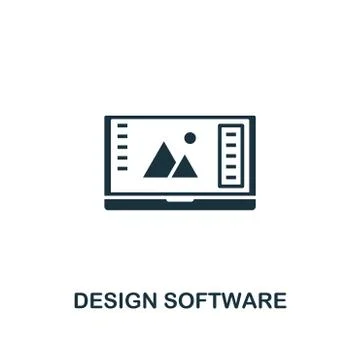 Design Software icon. Premium style design from design ui and ux icon collection Stock Illustration