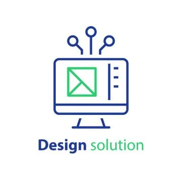 Design solution, prototyping concept, web interface, engineering and developm Stock Illustration