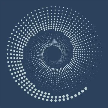 Design spiral dots backdrop. Abstract monochrome background. Op art pattern. 스톡 일러스트