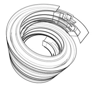 Design spiral elements Stock Illustration