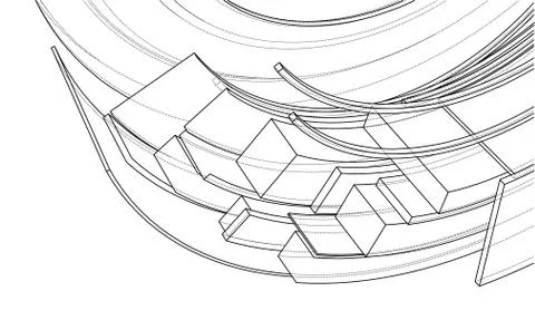 Design spiral elements Stock Illustration