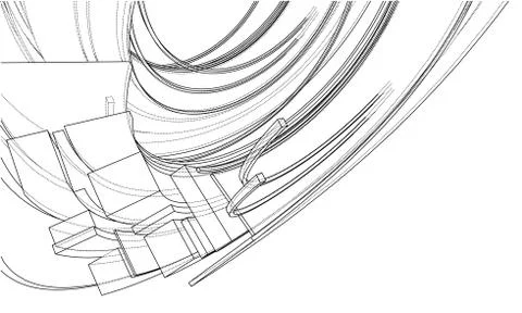 Design spiral elements. Vector Stock Illustration