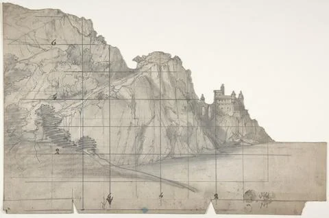 Design for a Stage Set at the Opra, Paris 183090 Eugne Cicri French. Design.. Stock-Illustration