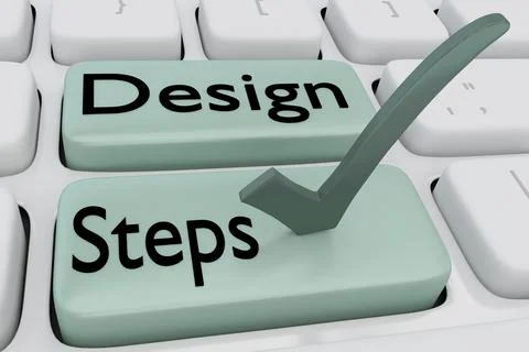 Design Steps concept Illustrazione stock