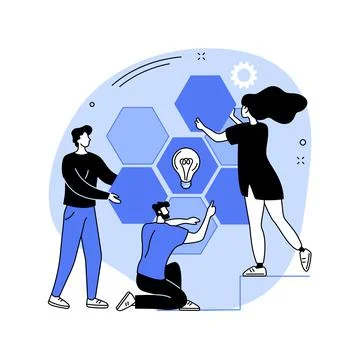 Design structure matrix abstract concept vector illustration. Stock Illustration