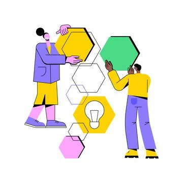 Design structure matrix abstract concept vector illustration. イラスト素材