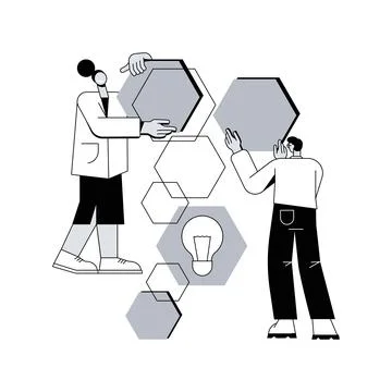 Design structure matrix abstract concept vector illustration. Stock Illustration