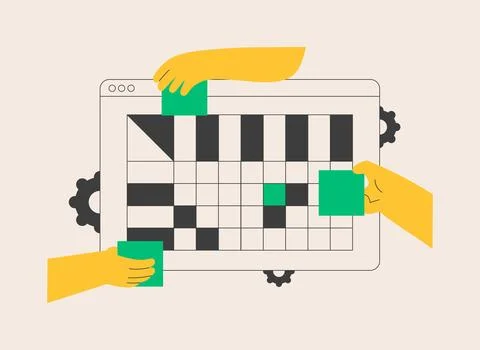 Design structure matrix abstract concept vector illustration. イラスト素材