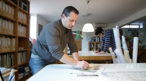 Design studio, (dolly) Video stock 21428300