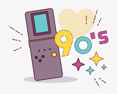 Design style element collection 90s. Stock Illustration