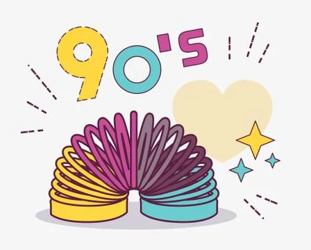 Design style element collection 90s. Stock Illustration