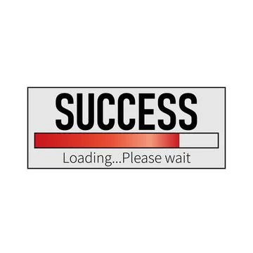Design of success progress bar loading, concept of creating or waiting for 스톡 일러스트