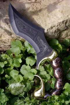 Design summer logo pattern dagger middle ages Stock Photos