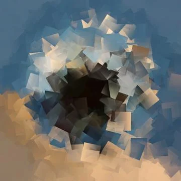 Design surrounded and formed by overlapping planes Stock Illustration