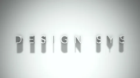 Design sys 3D title animation with shadows on a white background Video stock 297672802