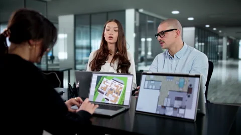 Design Team Using CAD Software Stock Footage 326847764
