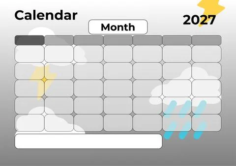 Design template calendar for 2027 Ilustración de archivo