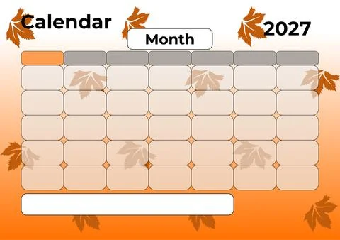 Design template calendar for 2027 Ilustración de archivo