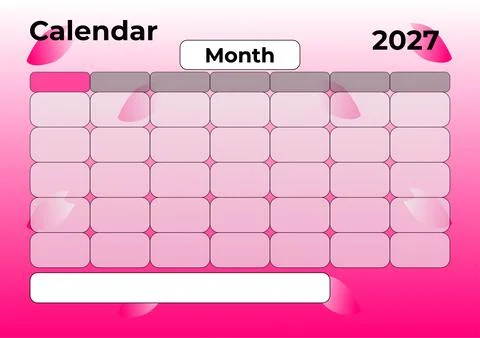 Design template calendar for 2027 Ilustración de archivo