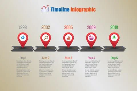 Design template, Creative business timeline infographics Illustrazione stock