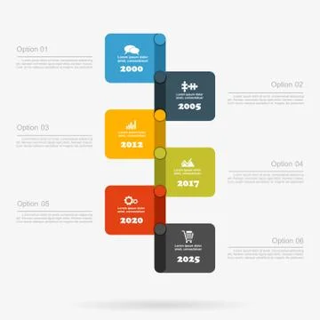 Design template with elements and icons. Vector illustration 스톡 일러스트