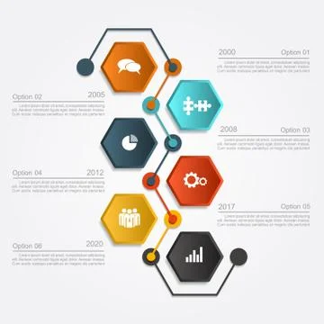 Design template with elements and icons. Vector illustration イラスト素材