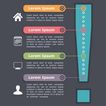 Design Template with Exclamation Mark Stock Illustration