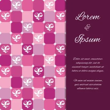 Design template with hearts Stock Illustration