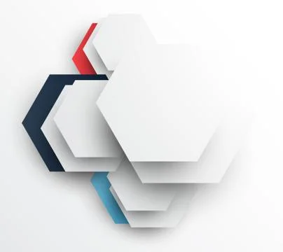 Design template with hexagons Stock Illustration