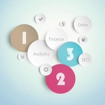 Design template for infographic Stock Illustration