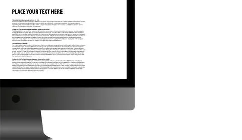 Design template with Modern computer realistic monitor on white background.  Stock Illustration