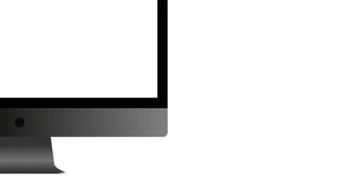 Design template with Modern computer realistic monitor white screen Illustrazione stock