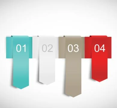 Design template with ribbons Stock Illustration