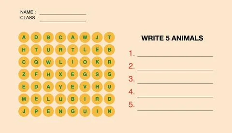 Design template search hidden letter unique for children 스톡 일러스트
