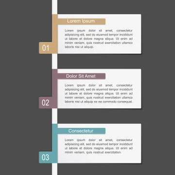 Design Template with Three Elements Stock Illustration