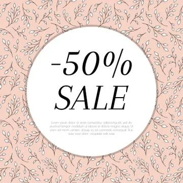 Design template with tree branches イラスト素材