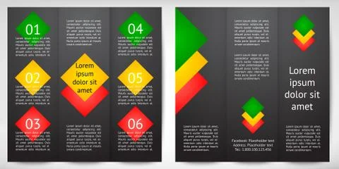 Design template vector trifold Stock Illustration