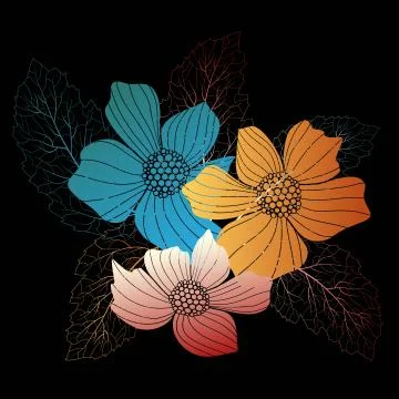 Design template for wallpaper design. Vector spring template. Exotic jungle w Stock Illustration