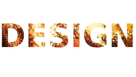 DESIGN text image - Typography stock design word image Stock Illustration
