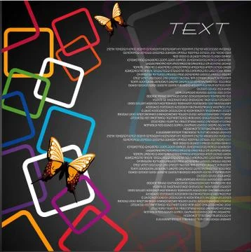 Design of text for presentation Stock Illustration