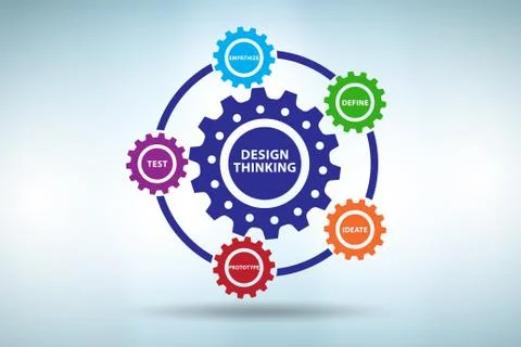 Design thinking concept - 3d rendering Stockillustratie