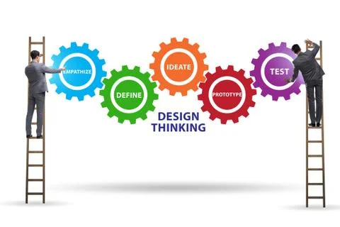 Design thinking concept in software development Stock Photos