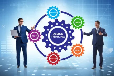 Design thinking concept in software development Stock Photos