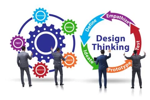 Design thinking concept in software development Stock Photos