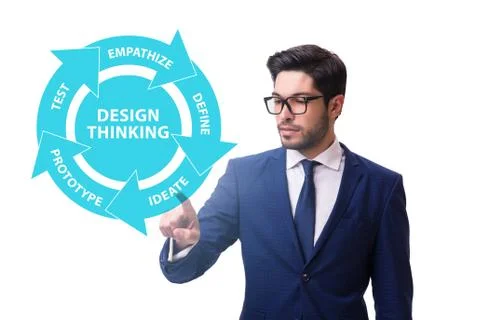 Design thinking concept in software development 스톡 사진