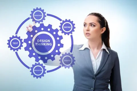 Design thinking concept in software development 스톡 사진