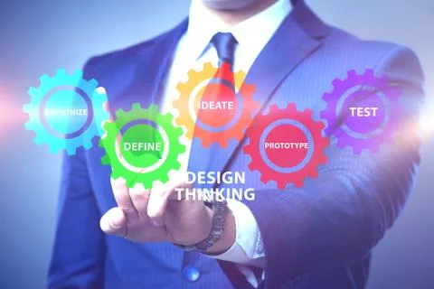 Design thinking concept in software development 스톡 사진