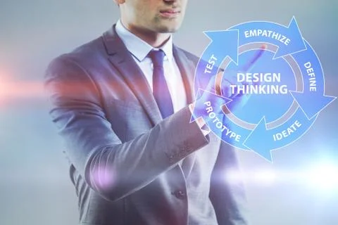 Design thinking concept in software development 스톡 사진