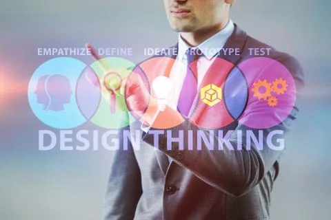 Design thinking concept in software development 스톡 사진